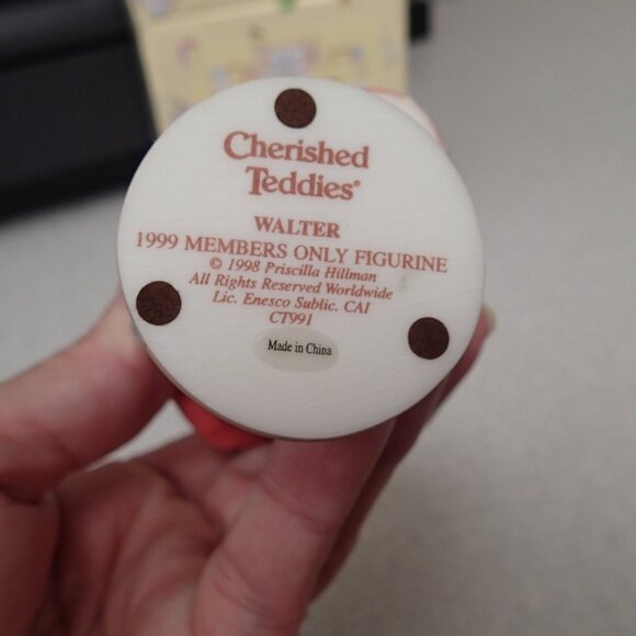 Cherished Teddies Walter 1999 Membears Only Figurine - Picture 2 of 7